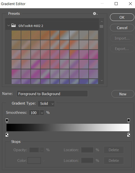 مجموعة تدرجات الألوان Gradient Tool P_1783p75d52
