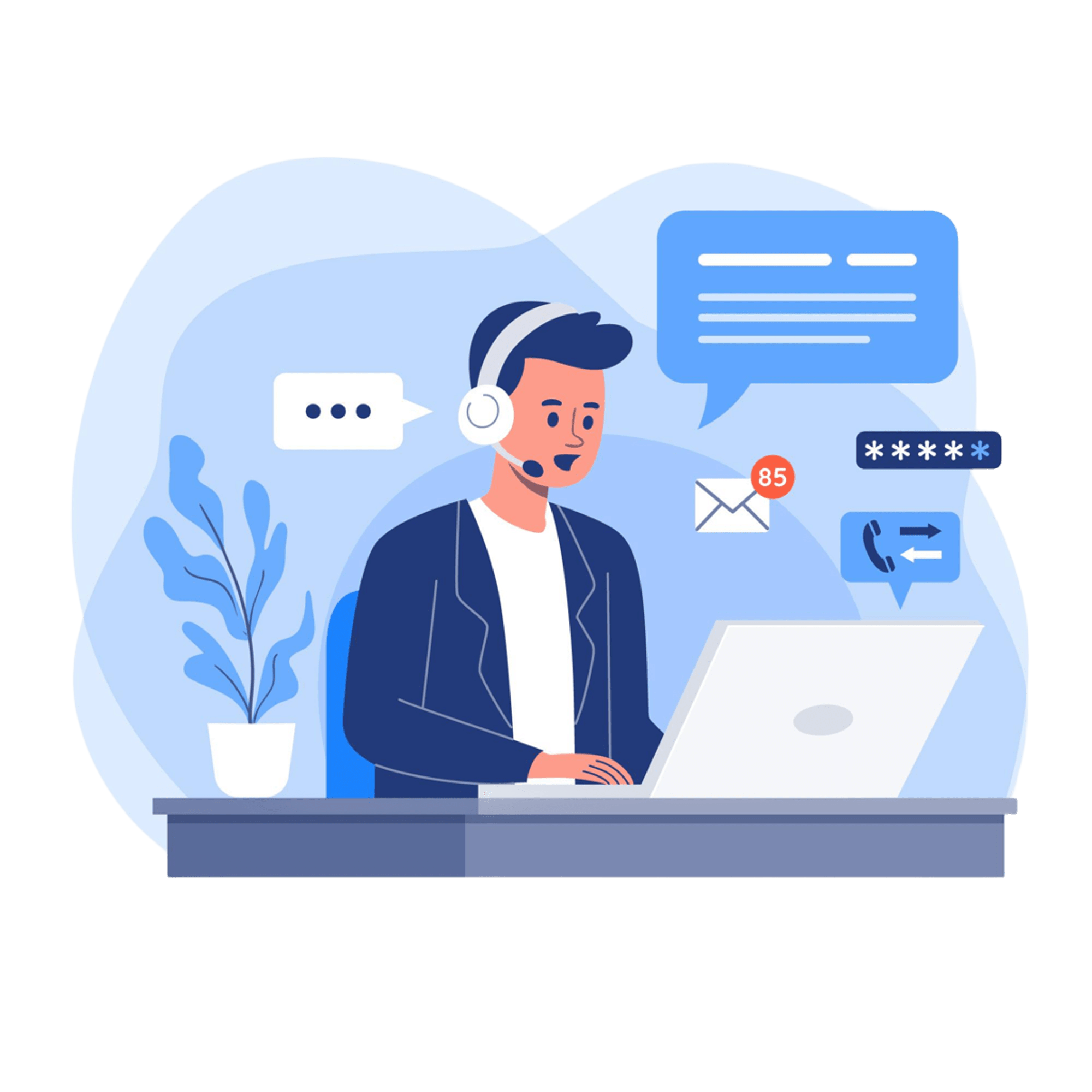 Customer Service 3D Mascot