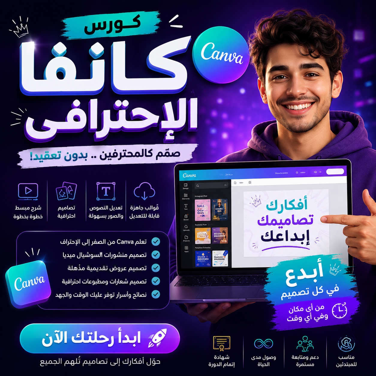 كورس كانفا الإحترافى