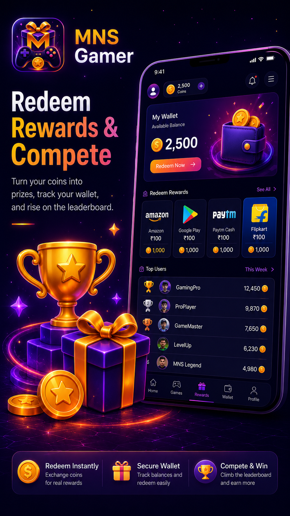 redeem rewards leaderboard screenshot