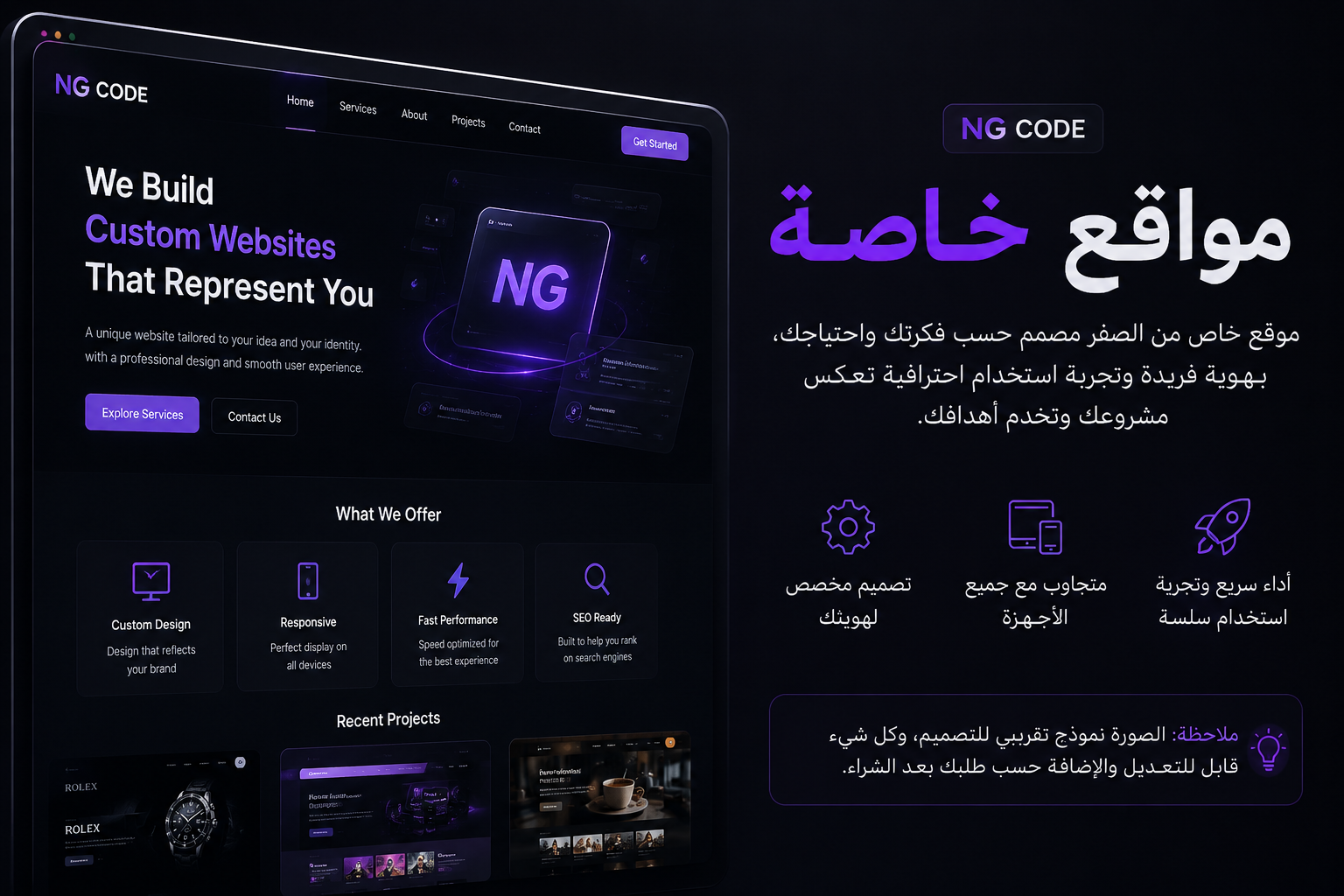 معاينة موقع حسب فكرة العميل
